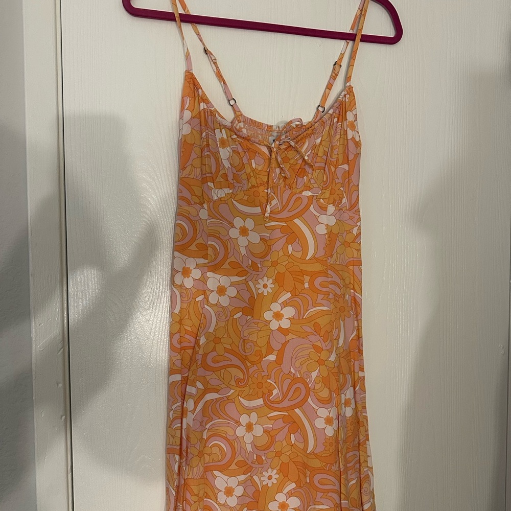 Hollister Orange Floral Dress